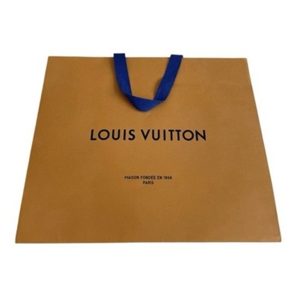 LOUIS VUITTON Authentic Large Gift Shopping Bag Orange Blue 15.75"x6.25"x13.25"